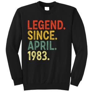 40 Year Old Legend Since April 1983 40th Birthday Sweatshirt