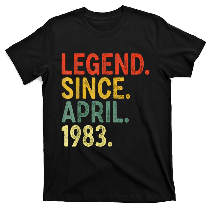 40 Year Old Legend Since April 1983 40th Birthday T-Shirt