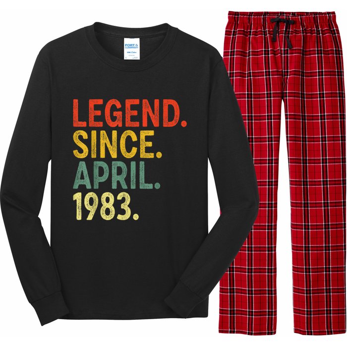 40 Year Old Legend Since April 1983 40th Birthday Long Sleeve Pajama Set