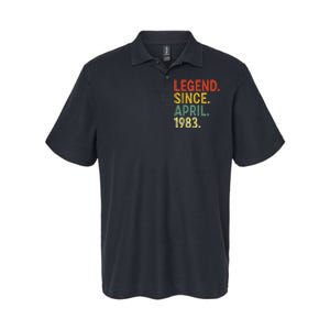 40 Year Old Legend Since April 1983 40th Birthday Softstyle Adult Sport Polo