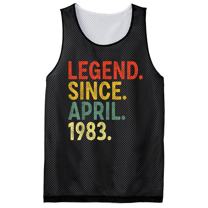 40 Year Old Legend Since April 1983 40th Birthday Mesh Reversible Basketball Jersey Tank