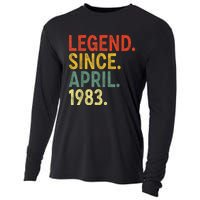 40 Year Old Legend Since April 1983 40th Birthday Cooling Performance Long Sleeve Crew