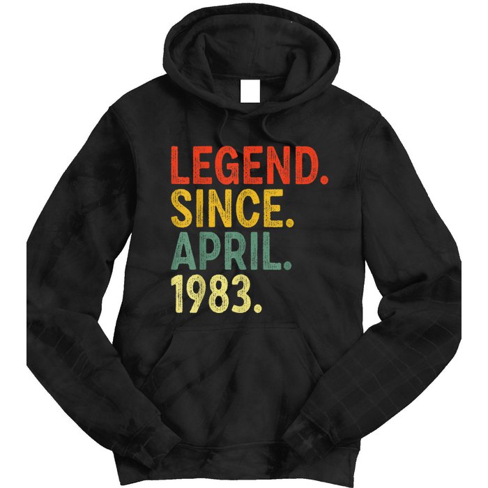 40 Year Old Legend Since April 1983 40th Birthday Tie Dye Hoodie