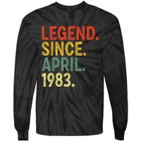 40 Year Old Legend Since April 1983 40th Birthday Tie-Dye Long Sleeve Shirt