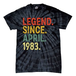 40 Year Old Legend Since April 1983 40th Birthday Tie-Dye T-Shirt