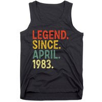 40 Year Old Legend Since April 1983 40th Birthday Tank Top