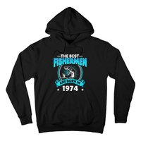 47 Year Old Vintage 1974 Fishing Fisherman 47th Birthday Hoodie