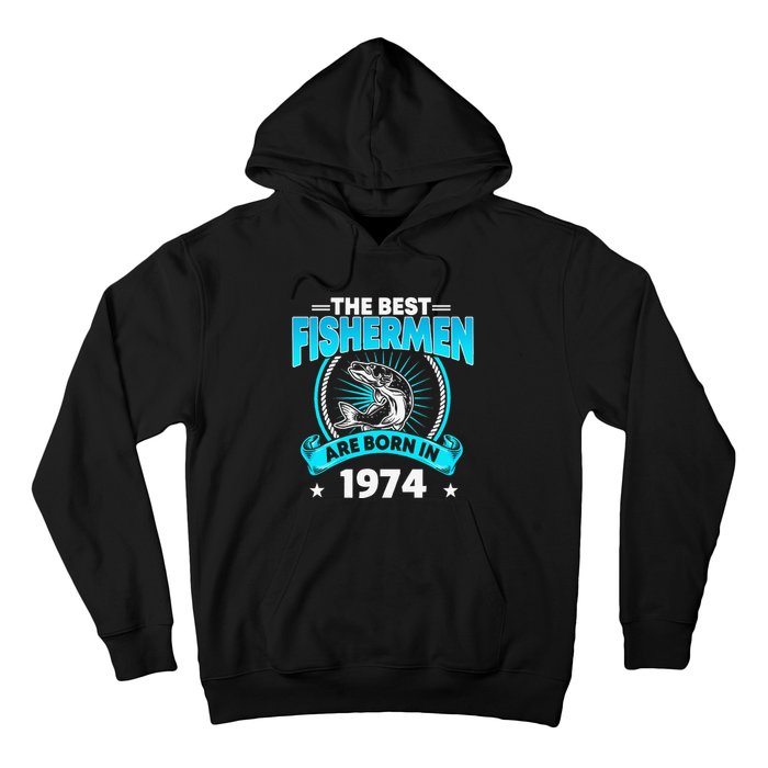 47 Year Old Vintage 1974 Fishing Fisherman 47th Birthday Hoodie