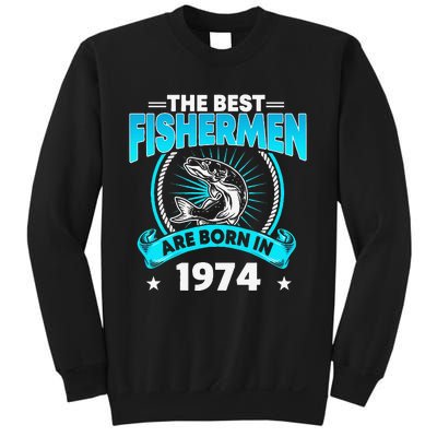 47 Year Old Vintage 1974 Fishing Fisherman 47th Birthday Sweatshirt