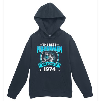 47 Year Old Vintage 1974 Fishing Fisherman 47th Birthday Urban Pullover Hoodie