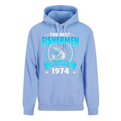 47 Year Old Vintage 1974 Fishing Fisherman 47th Birthday Unisex Surf Hoodie