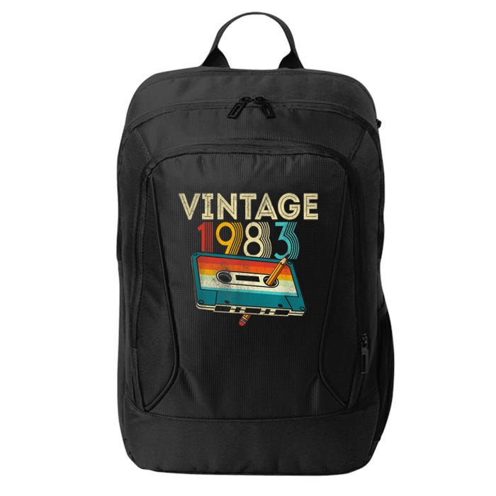 40 Year Old Gifts Vintage 1983 Cassette Tape 40th Birthday City Backpack