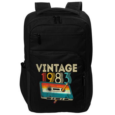 40 Year Old Gifts Vintage 1983 Cassette Tape 40th Birthday Impact Tech Backpack