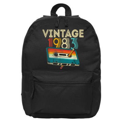 40 Year Old Gifts Vintage 1983 Cassette Tape 40th Birthday 16 in Basic Backpack