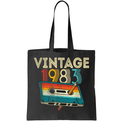 40 Year Old Gifts Vintage 1983 Cassette Tape 40th Birthday Tote Bag