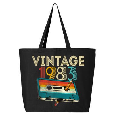 40 Year Old Gifts Vintage 1983 Cassette Tape 40th Birthday 25L Jumbo Tote