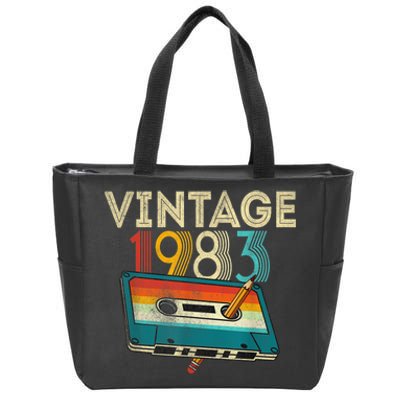 40 Year Old Gifts Vintage 1983 Cassette Tape 40th Birthday Zip Tote Bag