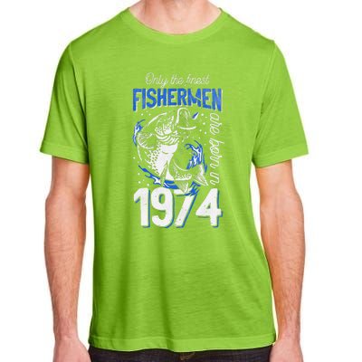 47 Years Old Fishing Fisherman 1974 47th Birthday Adult ChromaSoft Performance T-Shirt