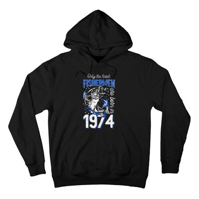 47 Years Old Fishing Fisherman 1974 47th Birthday Hoodie