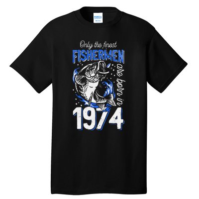 47 Years Old Fishing Fisherman 1974 47th Birthday Tall T-Shirt