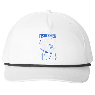 47 Years Old Fishing Fisherman 1974 47th Birthday Snapback Five-Panel Rope Hat