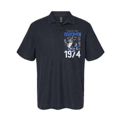 47 Years Old Fishing Fisherman 1974 47th Birthday Softstyle Adult Sport Polo