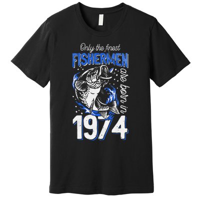 47 Years Old Fishing Fisherman 1974 47th Birthday Premium T-Shirt