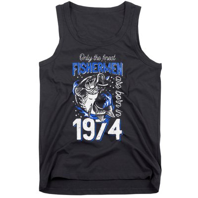 47 Years Old Fishing Fisherman 1974 47th Birthday Tank Top