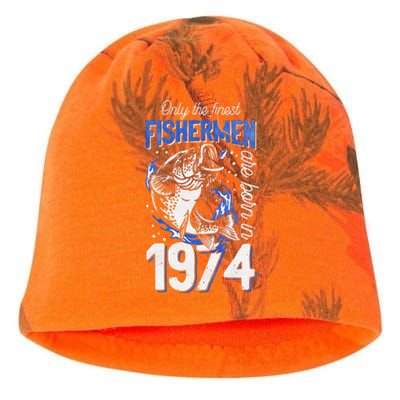 47 Years Old Fishing Fisherman 1974 47th Birthday Kati - Camo Knit Beanie