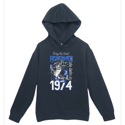 47 Years Old Fishing Fisherman 1974 47th Birthday Urban Pullover Hoodie