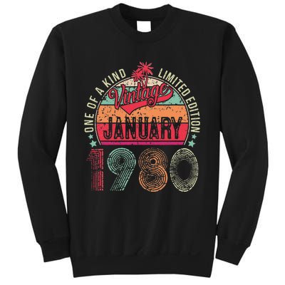 43 Years Old Gift January 1980 Limited Edition 43th Birthday Sweatshirt