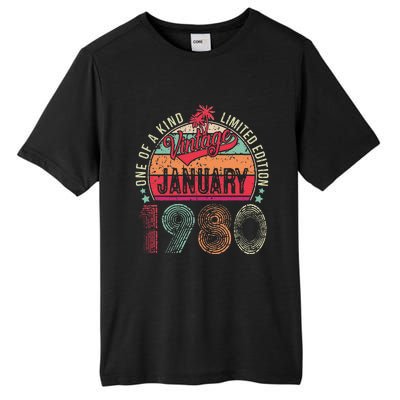 43 Years Old Gift January 1980 Limited Edition 43th Birthday Tall Fusion ChromaSoft Performance T-Shirt