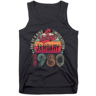 43 Years Old Gift January 1980 Limited Edition 43th Birthday Tank Top