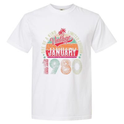 43 Years Old Gift January 1980 Limited Edition 43th Birthday Garment-Dyed Heavyweight T-Shirt