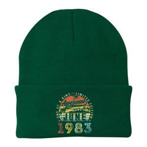 40 Year Old Awesome Since June 1983 40th Birthday Knit Cap Winter Beanie