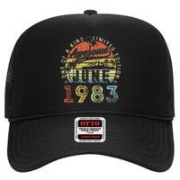 40 Year Old Awesome Since June 1983 40th Birthday High Crown Mesh Back Trucker Hat