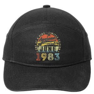 40 Year Old Awesome Since June 1983 40th Birthday 7-Panel Snapback Hat