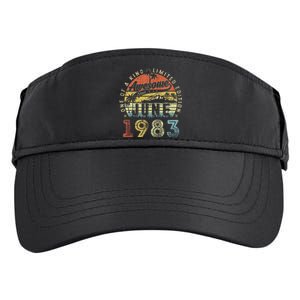 40 Year Old Awesome Since June 1983 40th Birthday Adult Drive Performance Visor