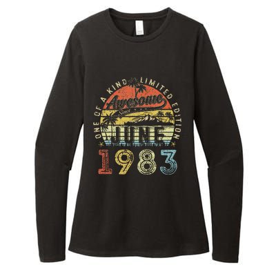 40 Year Old Awesome Since June 1983 40th Birthday Womens CVC Long Sleeve Shirt