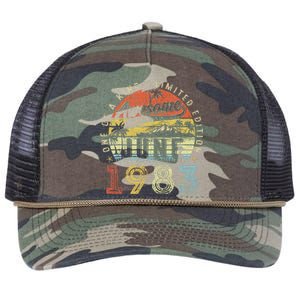 40 Year Old Awesome Since June 1983 40th Birthday Retro Rope Trucker Hat Cap