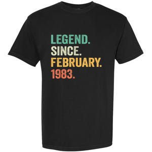 40 Years Old Gifts Legend Since February 1983 40th Birthday Garment-Dyed Heavyweight T-Shirt