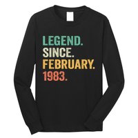 40 Years Old Gifts Legend Since February 1983 40th Birthday Long Sleeve Shirt