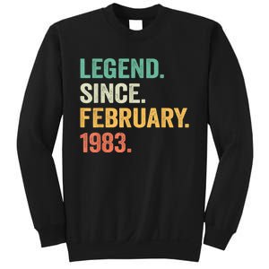 40 Years Old Gifts Legend Since February 1983 40th Birthday Sweatshirt