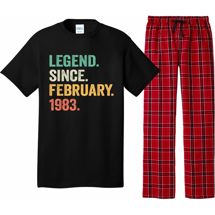 40 Years Old Gifts Legend Since February 1983 40th Birthday Pajama Set