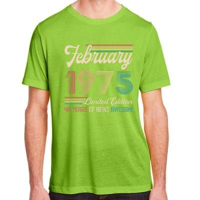 48 Years Old Gifts Vintage February 1975 48th Birthday Adult ChromaSoft Performance T-Shirt