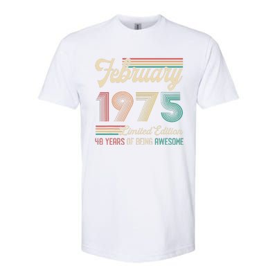 48 Years Old Gifts Vintage February 1975 48th Birthday Softstyle CVC T-Shirt