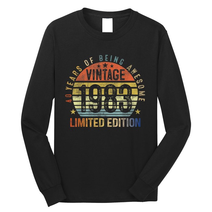 40 Year Old Gifts Vintage 1983 Limited Edition 40th Birthday Long Sleeve Shirt