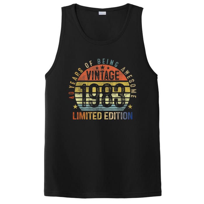 40 Year Old Gifts Vintage 1983 Limited Edition 40th Birthday PosiCharge Competitor Tank