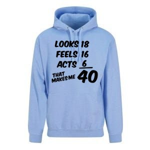 40 Year Old Funny Unisex Surf Hoodie