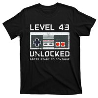 43 Year Old FortyThree Birthday Gift Level 43 Unlocked Game T-Shirt